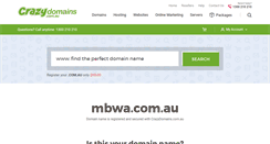 Desktop Screenshot of mbwa.com.au